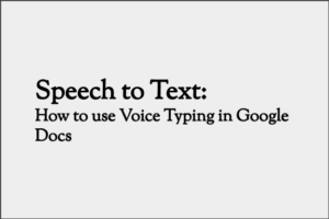 Speech to text