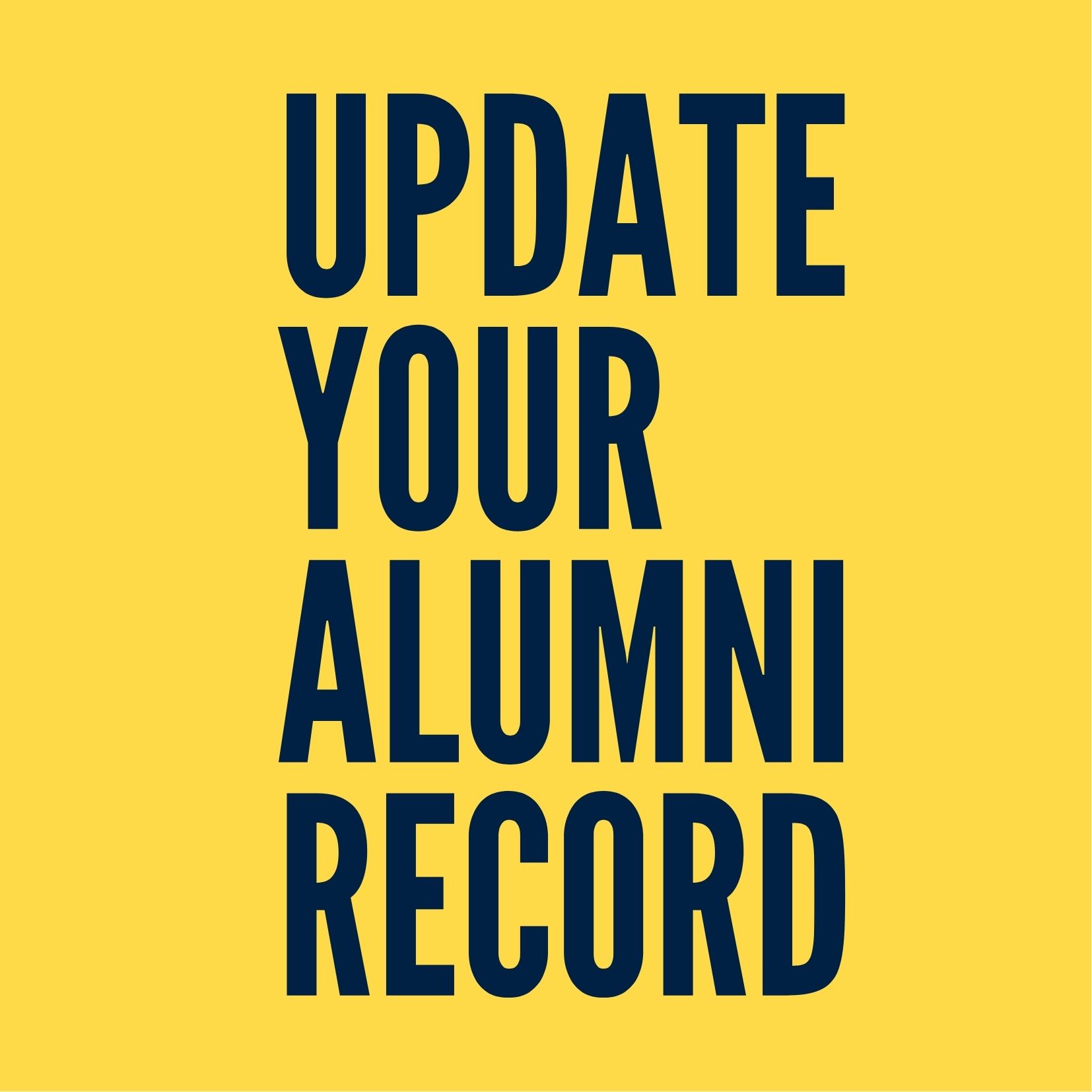 Update your Alumni Record