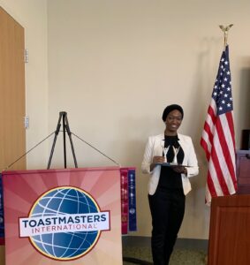 Professor Aisha Yusuf At Toastmasters International