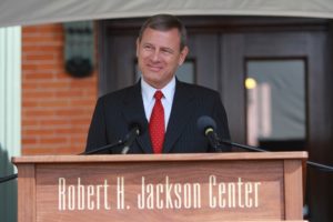U.S. Supreme Court Chief Justice John Roberts speaking at the Robert H. Jackson Center. Every summer, select Allegheny College students work at the Jackson Center as research assistants and interns–activities that are part of the L&P Program at Allegheny.