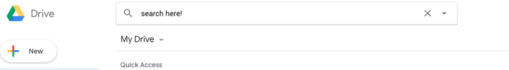 Image of Google Drive search bar