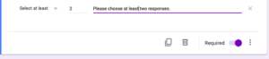 "Minimum responses" dialog in Google Forms