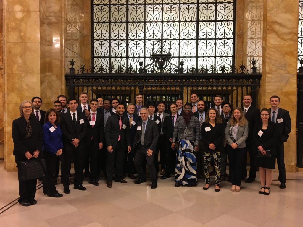 Allegheny College Students, Faculty and Staff on tour at the Cleveland Federal Reserve Bank