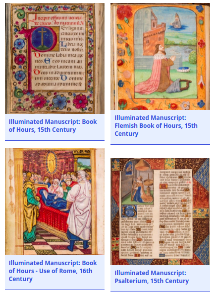 Screenshot from four illuminated manuscripts