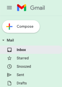 "Compose" button in the Gmail interface