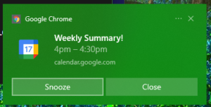 screenshot of a sample event notification popup from Google Chrome in Windows 10