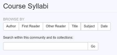 Image of Syllabi collections page