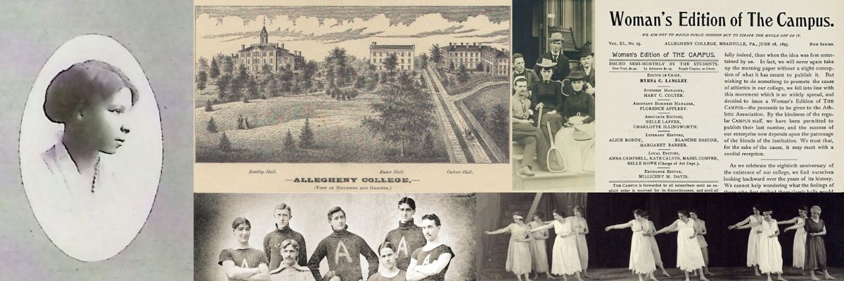 Collage of photos from Allegheny College's Merrick Archives and Special Collections