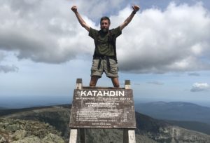 David Gallogly reached the northern terminus of the Appalachian Trail in August 2019.