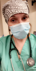 “Sometimes, when I’m driving home after a 12-hour shift, the weight of the situation hits me and I have to remind myself to take a deep breath and forge ahead,” says Lauren Moore, who works in an emergency room in Columbus.