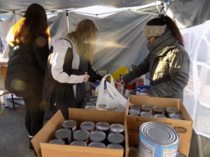 Allegheny's softball team ran a food drive in 2018. (File photo)