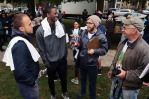 Community service is a cornerstone of an Allegheny College education as seen in this file photo from Make a Difference Day in 2017.