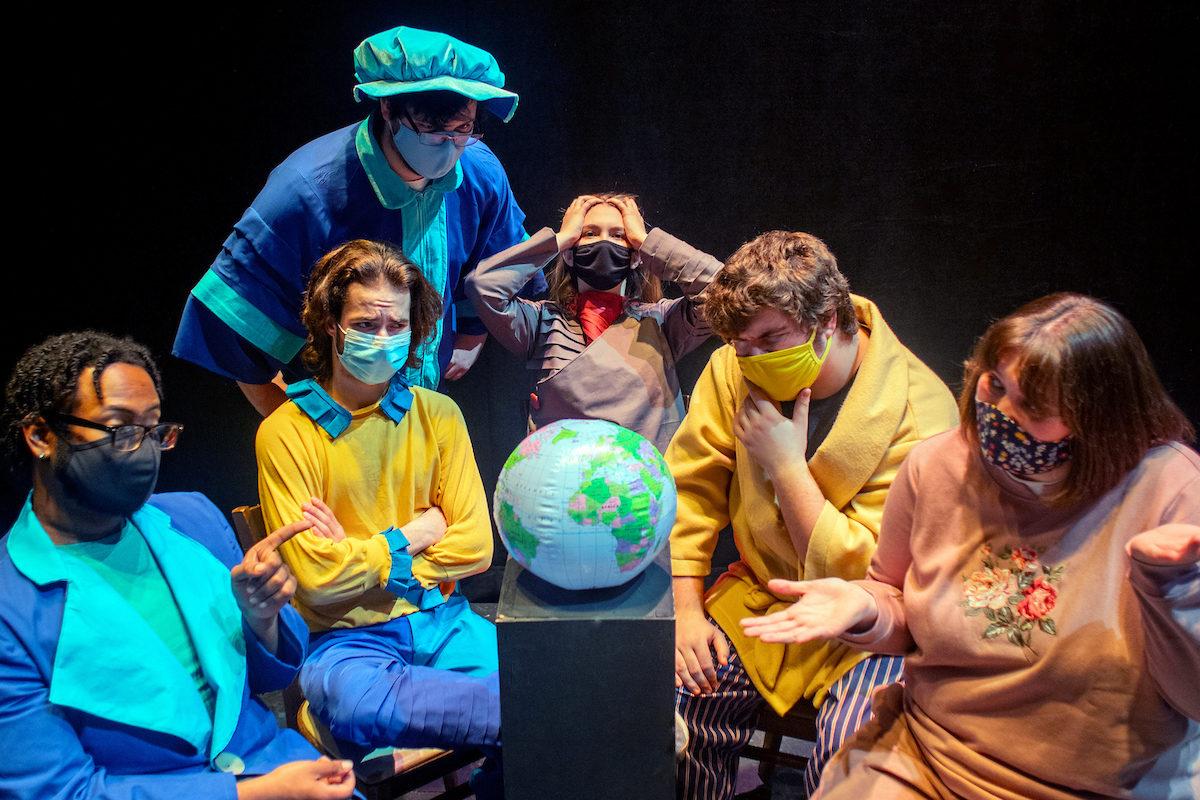 The Egg Detectives student improv group performs in May.