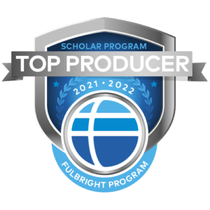 Fulbright scholar top producing college badge