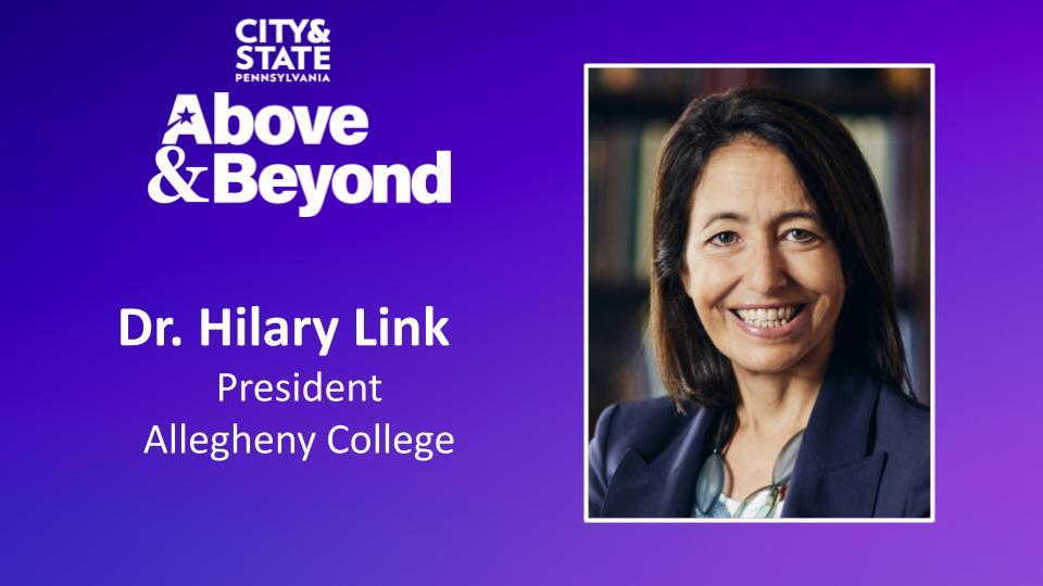 Above & Beyond award for Dr. Hilary L. Link