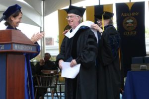 Douglas Tallamy, Ph.D., receives an honorary Doctor of Human Letters at the Commencement ceremony. 