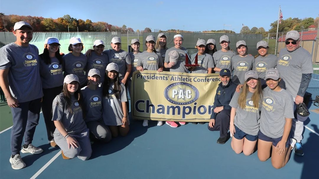 The women's tennis team capped their perfect season by winning the Presidents' Athletic Conference Championship.