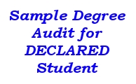 Sample Degree Audit For Declared Student (blue)